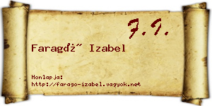 Faragó Izabel névjegykártya