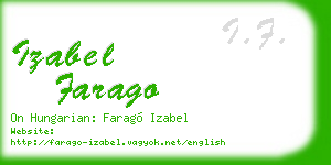 izabel farago business card