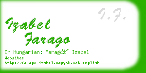 izabel farago business card